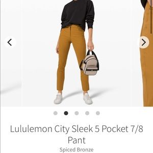 Lululemon City Sleek 5 Pocket 7/8 Pant